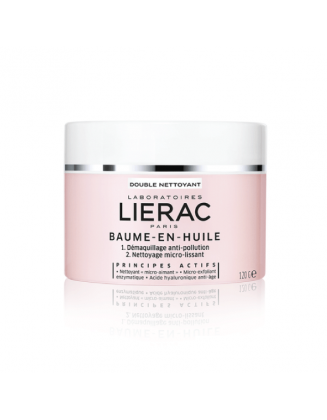 LIERAC BAUME-EN-HUILE DOUBLE NETTOYANT 120GR