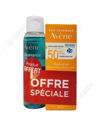 AVENE Pack Fluide Teinté SPF50+ 50ml + Cleanance Gel 100ml