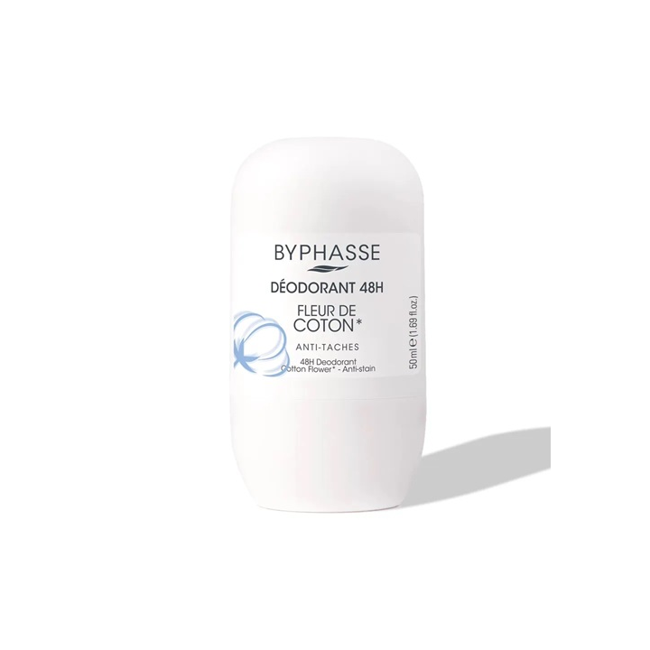 BYPHASSE Deodorant Roll On Anti Taches Fleur de Coton 50ml