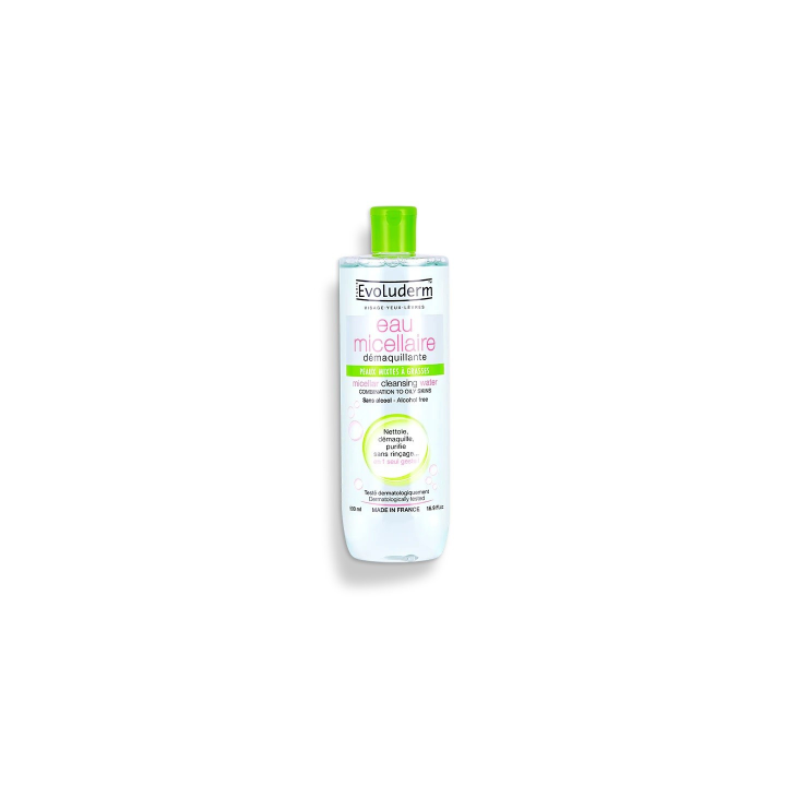 EVOLUDERM EAU MICELLAIRE PEAUX MIXTES 500ML