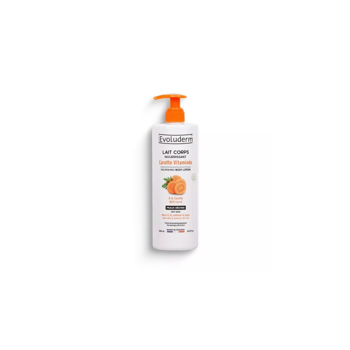EVOLUDERM Lait de corps Nourrissant Carotte Vitaminée 500 ML