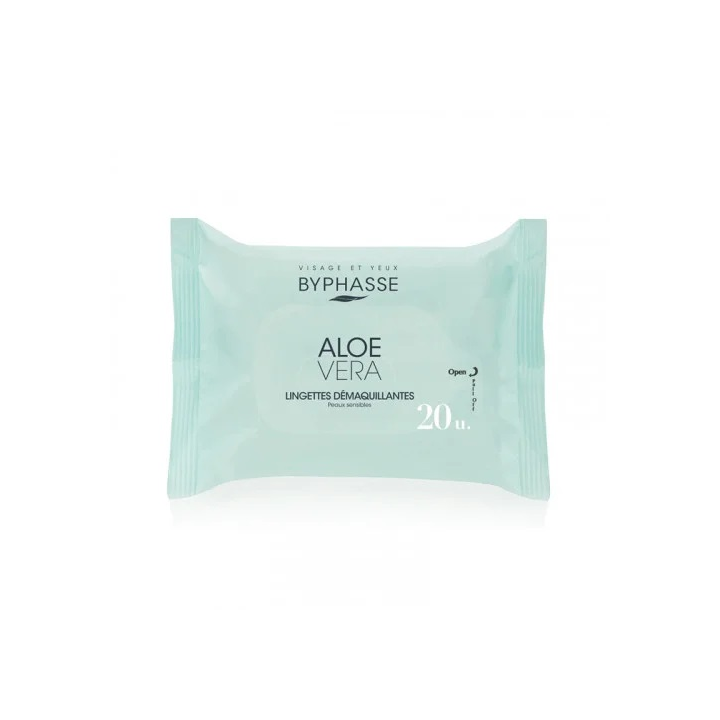 BYPHASSE Lingettes Demaquillantes Aloe Vera 20 Unites