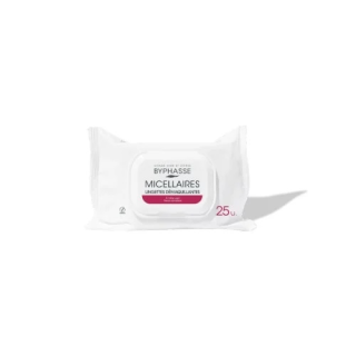 BYPHASSE LINGETTES DEMAQUILLANTES MICELLAIRES ALOE VERA 25 UNITES