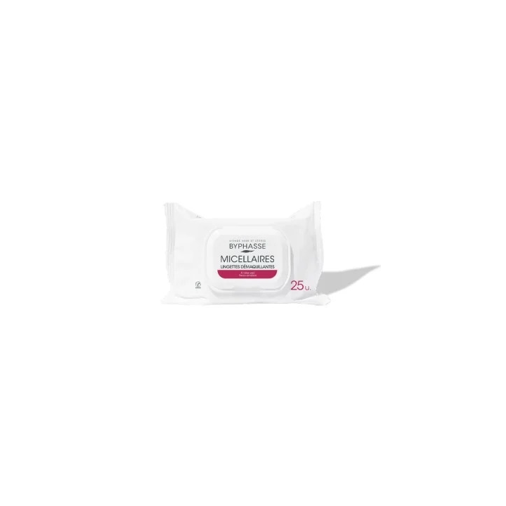 BYPHASSE LINGETTES DEMAQUILLANTES MICELLAIRES ALOE VERA 25 UNITES