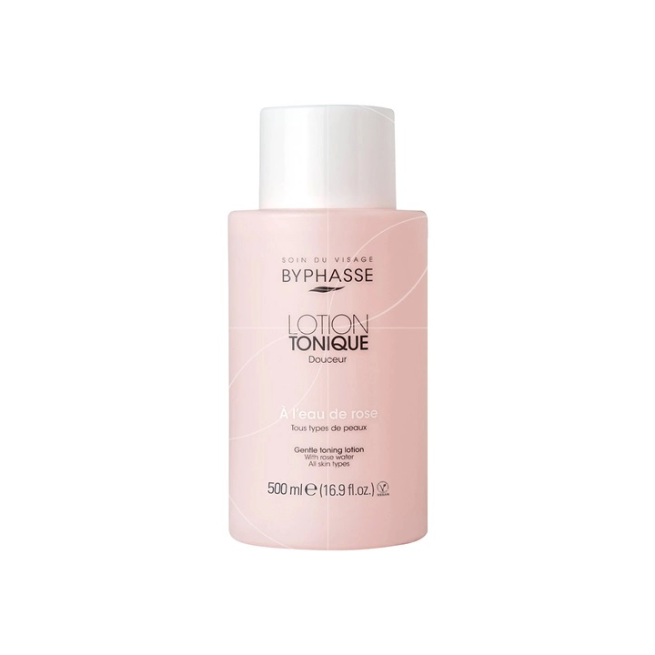 BYPHASSE Lotion Tonique à L’eau de Rose Tous Types de Peaux 500ml