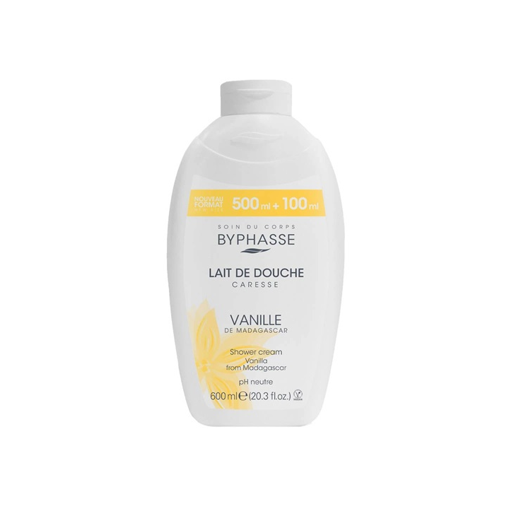 Byphasse Lait de Douche Caresse Vanille de Madagascar 600ml