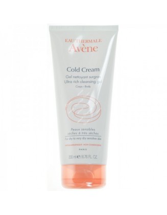 AVENE COLD CREAM GEL NETTOYANT SURGRAS 200ML