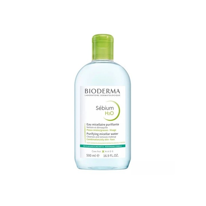 BIODERMA Sébium H2O Eau Micellaire Démaquillante 500ml