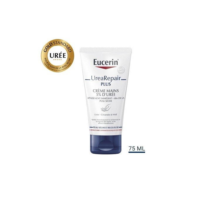 EUCERIN Urearepair Plus Crème Mains 5% Urée Réparatrice 75ml