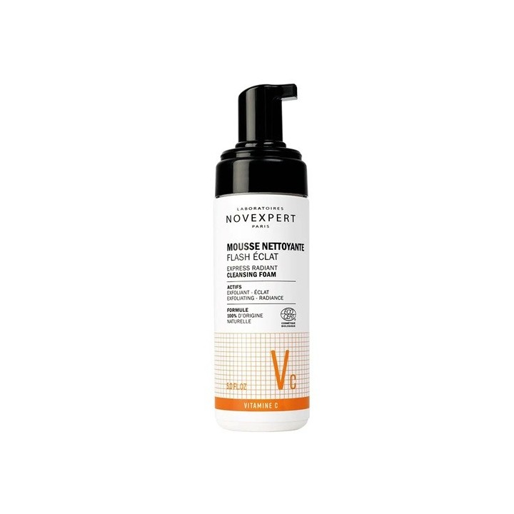 NOVEXPERT Mousse Nettoyante Flash Eclat 150ml vitamine C