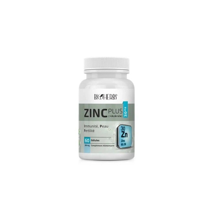 Bioherbs Zinc Plus + Acérola 60 gélules
