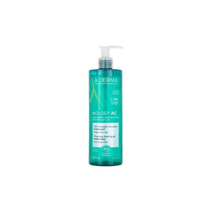 A-Derma Biology AC Gel Moussant Nettoyant Purifiant 400ml