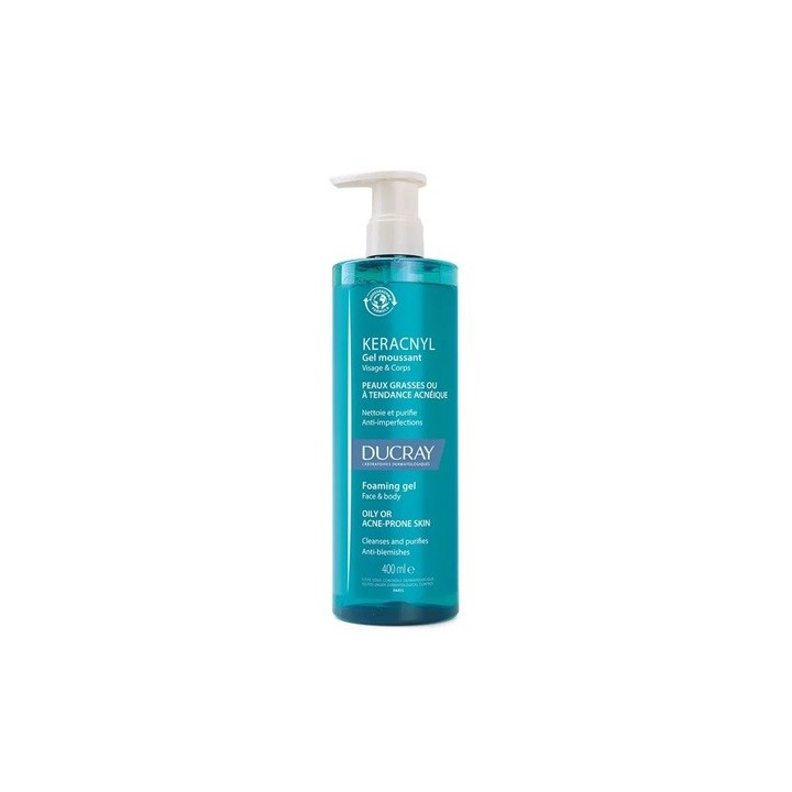 DUCRAY Keracnyl Gel Moussant Visage et Corps 400ml