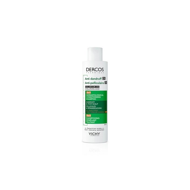 Vichy Dercos Anti-Pelliculaire DS Shampooing Démêlant Traitant 2 En 1 200ml