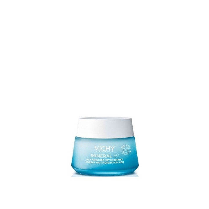 Vichy Minéral 89 Sorbet Mat Hydratation Peau Mixte à Grasse 48h 50ml