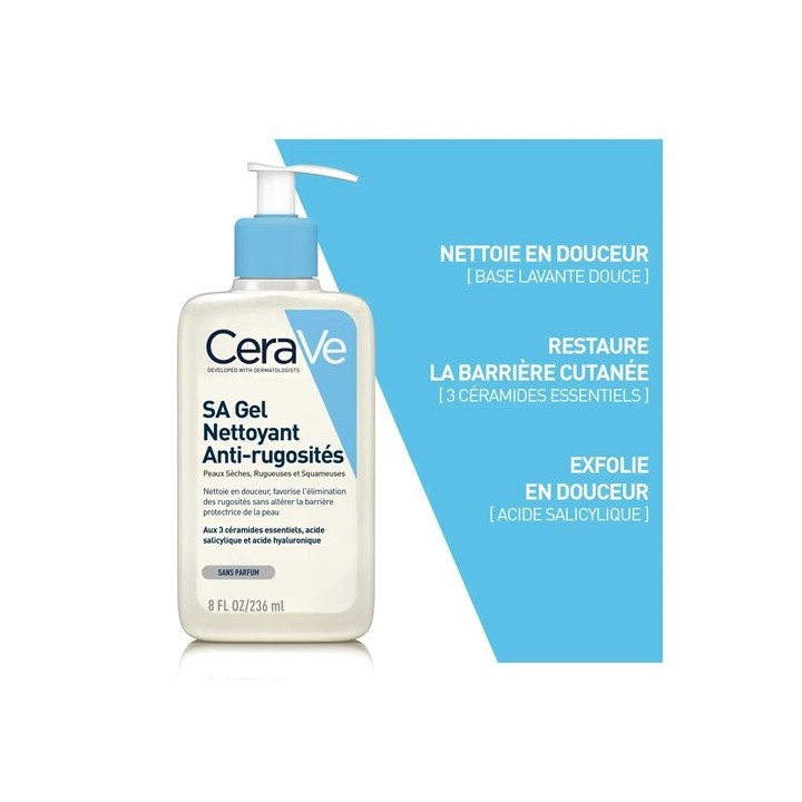 CeraVe SA Gel Nettoyant Anti-Rugosités 236ml